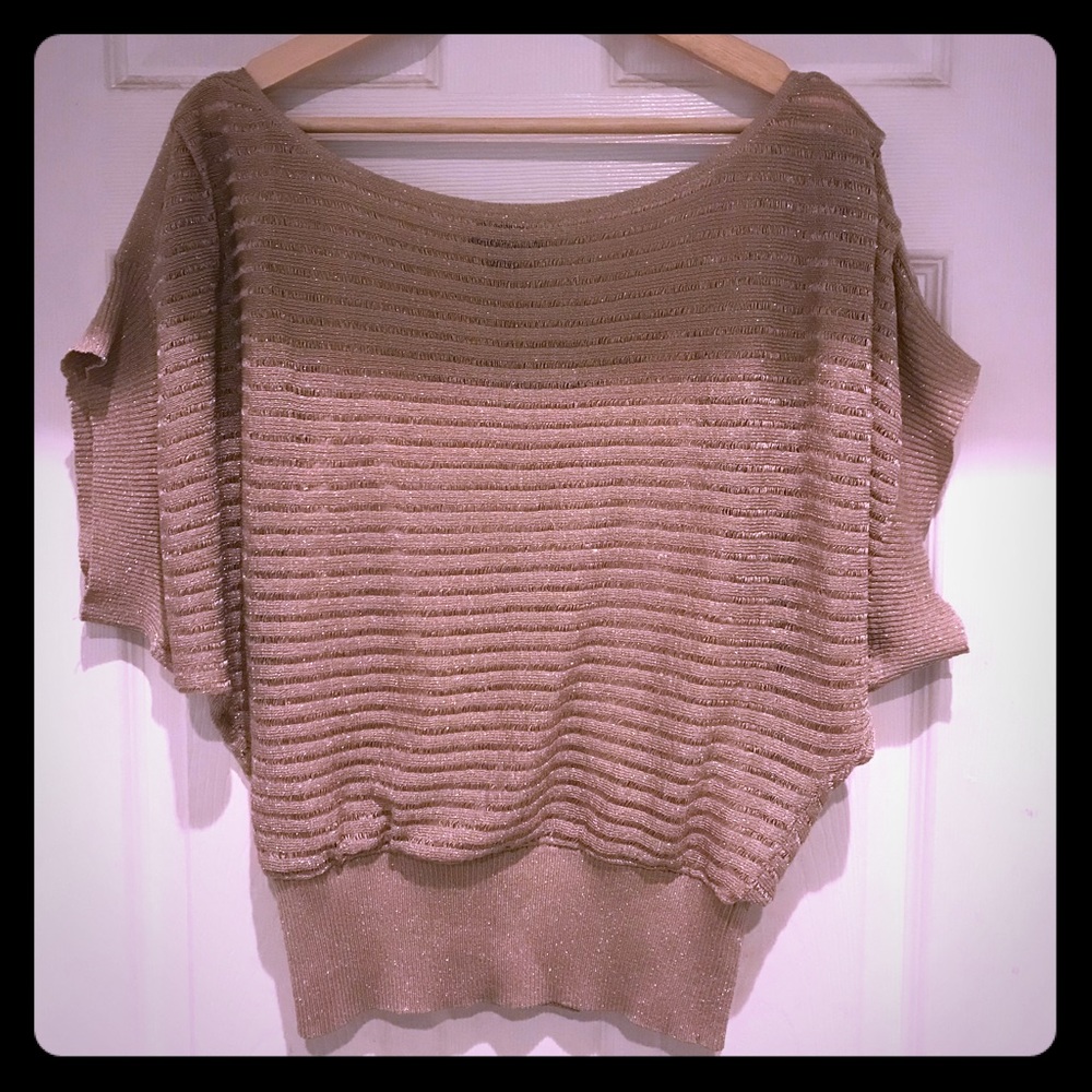 Bebe Woman’s Sparkly Gold Top
